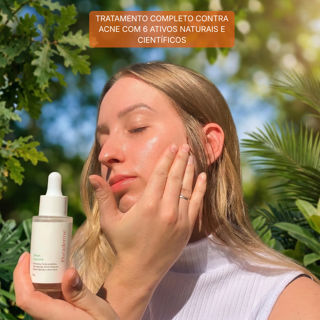 Sérum Antiacne Puraderme — aplicação do produto